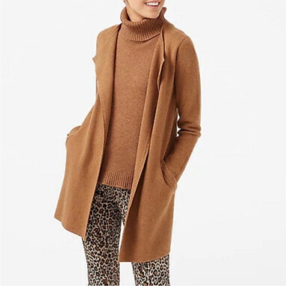 J. Crew Juliette Collarless Open Cardigan